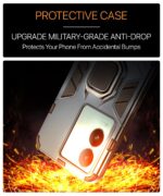 Shock Proof Back Case Mobile Cover for iQOO Z7 Pro | Vivo T2 Pro 5G | Back Cover Case (Tough Armor | Hybrid PC + TPU | Ring Holder & in-Built Kickstand | Blue) - Image 8