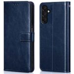 Shock Proof Flip Cover Back Case for Samsung Galaxy M14 5G | Magnetic Wallet Leather Case with Stand - Image 4