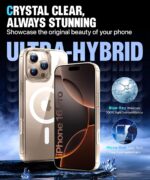 Ultra-Hybrid Back Case Cover for iPhone 16 Pro | Compatible with MagSafe | Drop and Camera Protection | Shock Proof Crystal Clear Mobile Back Case (PC+TPU, Transparent) - Image 4