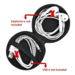 Multipurpose Case Kit for Earphones & Bluetooth Wireless Accessories | Shockproof Protective Mini Pouch for Data Cable and Pen Drives | Pocket Pouch  Black - Image 4