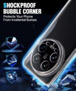 Ultra-Hybrid Clear Back Case Cover Designed for Xiaomi 14 Ultra 5G | Sleek Hard Back | Cushion Edge Technology Shockproof Drop & Camera Protection Bump Transparent - Image 4