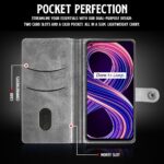 Shock Proof Flip Cover Back Case for Realme Narzo 30 5G, 9, 8, 8S | Magnetic Wallet Leather Case with Stand - Image 3