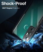 Shock Proof Clear Protective Back Case for Infinix Hot 11 - AirEDGE Technology | 360 Degree Camera Protection | Transparent Hybrid Back Case Mobile Cover - Black - Image 3