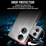 Shock Proof Flip Cover Back Case for Vivo Y100 5G | Magnetic Wallet Leather Case with Stand - Image 6