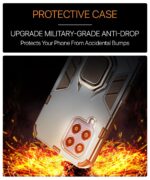 Shock Proof Back Case Mobile Cover for Samsung Galaxy M33 5G | Back Cover Case (Tough Armor | Hybrid PC + TPU | Ring Holder & in-Built Kickstand | Blue) - Image 6