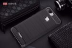 Rugged Armour Shockproof Brushed Carbon Fibre Texture Series Impact Resistant Slim Profile Flexible TPU Phone Back Case Cover for XIAOMI REDMI 6 - Carbon Black - Image 3