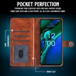 Shock Proof Flip Cover Back Case for Nokia G42 5G | Magnetic Wallet Leather Case with Stand - Image 3