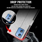 Shock Proof Flip Cover Back Case for Motorola Moto G54 5G | Magnetic Wallet Leather Case with Stand - Image 8