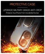 Shock Proof Back Case Mobile Cover for 1+ OnePlus Nord CE 3 Lite 5G | Bumper Back Cover Case (Tough Armor | Hybrid PC + TPU | Full Protection with Ring Holder & in-Built Kickstand | Blue) - Image 4