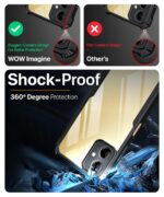 kelpuj Shock Proof Clear Protective Back Case for Samsung Galaxy A06 - AirEDGE Technology | 360 Degree Camera Protection | Transparent Hybrid Back Case Mobile Cover - Black - Image 4