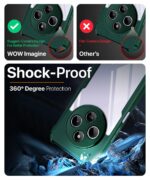 Shock Proof Clear Protective Back Case for Redmi A4 5G | Poco C75 5G | Redmi 14C 5G - AirEDGE Technology | 360 Degree Camera Protection | Transparent Hybrid Back Case Mobile Cover - Green - Image 4