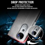 Shock Proof Flip Cover Back Case for Vivo V40 | Magnetic Wallet Leather Case with Stand - Image 8