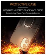 Shock Proof Back Case Mobile Cover for Samsung Galaxy F14 5G | Bumper Back Cover Case (Tough Armor | Hybrid PC + TPU | Full Protection with Ring Holder & in-Built Kickstand | Black) - Image 4