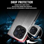 Shock Proof Flip Cover Back Case for Iqoo 13 5G | Magnetic Wallet Leather Case with Stand - Image 8