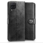 Shock Proof Flip Cover Back Case for Samsung Galaxy F12 | Magnetic Wallet Leather Case with Stand - Image 2
