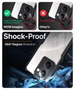 kelpuj Shock Proof Clear Protective Back Case for Realme P3 Ultra 5G - AirEDGE Technology | 360 Degree Camera Protection | Transparent Hybrid Back Case Mobile Cover - Black - Image 4