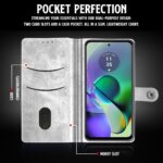 Shock Proof Flip Cover Back Case for Motorola Moto G54 5G | Magnetic Wallet Leather Case with Stand - Image 6