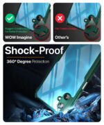 Shock Proof Clear Protective Back Case for Samsung Galaxy M06 5G | Galaxy F06 5G - AirEDGE Technology | 360 Degree Camera Protection | Transparent Hybrid Back Case Mobile Cover - Green - Image 4