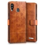 Shock Proof Flip Cover Back Case for Samsung Galaxy A20 | Magnetic Wallet Leather Case with Stand - Image 2