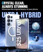 UltraHybrid Back Case Cover for Samsung Galaxy S25 Ultra 5G | Compatible with MagSafe | Drop and Camera Protection | Shock Proof Crystal Clear Mobile Back Case (PC+TPU, Transparent) - Image 6