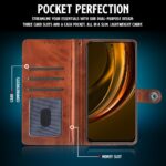 Shock Proof Flip Cover Back Case for Realme 13 Plus 5G | Magnetic Wallet Leather Case with Stand - Image 6