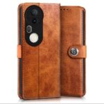 Shock Proof Flip Cover Back Case for Vivo T4 Ultra | Magnetic Wallet Leather Case with Stand - Image 2