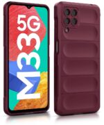 Ultimate Silicon Back Cover Case for Samsung Galaxy M33 5G | Military Grade Drop Protection Shockproof Bumper | AntiSlip Grip | Scratch Proof MicroFibre Cloth Inside (Crimson Red) - Image 2