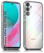 Ultra-Hybrid Crystal Clear Back Case Cover for Samsung Galaxy M54 | F54 5G | Hard Back | Slim Fit Shockproof Design | Camera Protection Bump Case (PC,TPU | Transparent) - Image 2