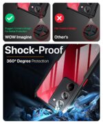 Shock Proof Clear Protective Back Case for Realme 14x 5G | Realme Narzo 80x | Realme P3x- AirEDGE Technology | 360 Degree Camera Protection | Transparent Hybrid Mobile Cover - Black - Image 6