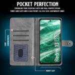 Shock Proof Flip Cover Back Case for Mi Redmi 13 5G | Magnetic Wallet Leather Case with Stand - Image 4