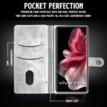 Shock Proof Flip Cover Back Case for Vivo V30E 5G | Magnetic Wallet Leather Case with Stand - Image 5