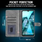 Shock Proof Flip Cover Back Case for Iqoo Z9 Lite | Magnetic Wallet Leather Case with Stand - Image 4