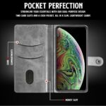 Shock Proof Flip Cover Back Case for Iphone Xs Max | Magnetic Wallet Leather Case with Stand - Image 4