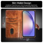 Shock Proof Flip Cover Back Case for Samsung Galaxy A54 | Magnetic Wallet Leather Case with Stand - Image 4