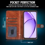 Shock Proof Flip Cover Back Case for Oppo A3X 5G | Magnetic Wallet Leather Case with Stand - Image 6
