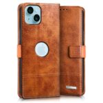 Shock Proof Flip Cover Back Case for Apple Iphone 15 Plus | Magnetic Wallet Leather Case with Stand - Image 4