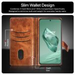 Shock Proof Flip Cover Back Case for 1+ Oneplus 12 5G | Magnetic Wallet Leather Case with Stand - Image 6