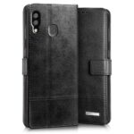 Shock Proof Flip Cover Back Case for Samsung Galaxy A20 | Magnetic Wallet Leather Case with Stand - Image 2