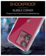 kelpuj Crystal Clear Transparent Back Case Cover for Motorola Moto G84 5G | Full Device & Camera Protection Shockproof TPU | Flexible Silicone Back Cover Case Transparent - Image 8