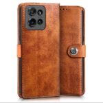 Shock Proof Flip Cover Back Case for Motorola Moto Edge 50 5G | Magnetic Wallet Leather Case with Stand - Image 3