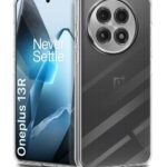 Transparent Back Cover Case for Compatible with 1+ OnePlus 13R 5G | Raised Bumps for Full Device & Camera Protection Shockproof TPU Silicone Back Case