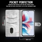 Shock Proof Flip Cover Back Case for Oppo F25 Pro 5G | Magnetic Wallet Leather Case with Stand - Image 4