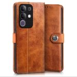 Shock Proof Flip Cover Back Case for Vivo T4X 5G | Magnetic Wallet Leather Case with Stand - Image 2
