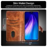 Shock Proof Flip Cover Back Case for Xiaomi Mi Redmi Note 8 | Magnetic Wallet Leather Case with Stand - Image 3
