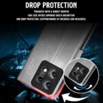 Shock Proof Flip Cover Back Case for Motorola Moto Edge 50 Pro | Magnetic Wallet Leather Case with Stand - Image 8