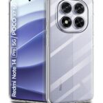 Transparent Back Cover Case for Compatible with Redmi Note 14 Pro 5G | Poco X7 5G | Raised Bumps for Full Device & Camera Protection Shockproof TPU Silicone Back Case Mobile Cover Transparent