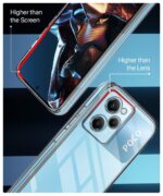 Ultra-Hybrid Crystal Clear Back Case Cover for Poco X5 Pro 5G | Hard Back | Slim Fit Shockproof Design | Camera Protection Bump | Back Cover Case (PC,TPU | Transparent) - Image 5