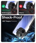 Shock Proof Clear Protective Back Case for IQOO Neo 10R - AirEDGE Technology | 360 Degree Camera Protection | Transparent Hybrid Back Case Mobile Cover - Black - Image 3