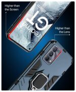 Shock Proof Back Case Mobile Cover for Realme GT Master Edition | Back Cover Case (Tough Armor | Hybrid PC + TPU | Ring Holder & in-Built Kickstand | Blue) - Image 5