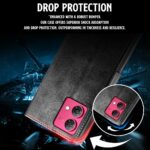 Shock Proof Flip Cover Back Case for Motorola Moto G84 5G | Magnetic Wallet Leather Case with Stand - Image 8